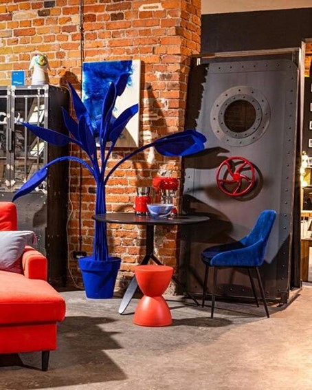 Dekoracja Stojąca STRELICJA Kwiat Granatowy