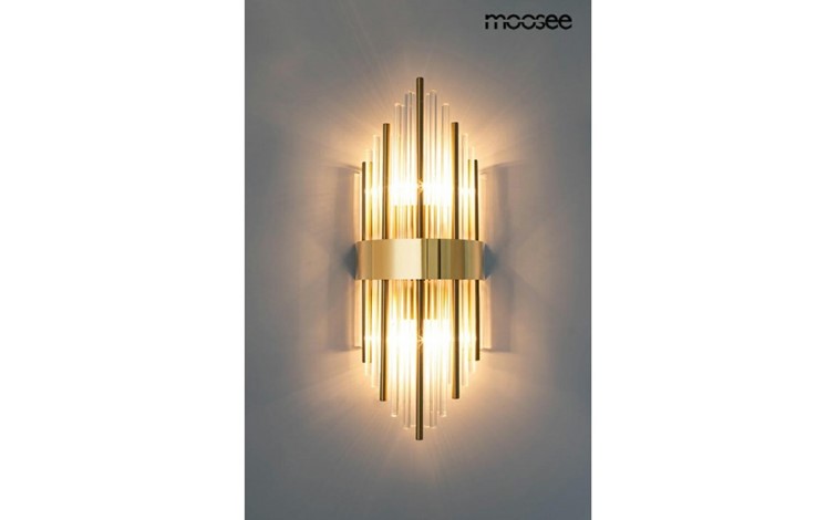 Lampa Ścienna ARMANDO Złoty/Transparentny