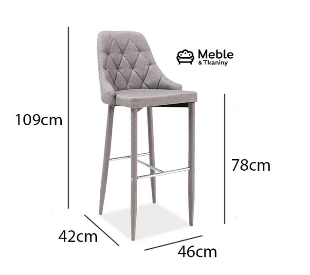 Hoker TRIX H-1 78cm Szary Tap. 06