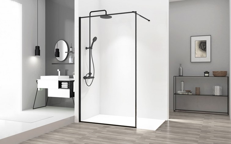 Ścianka Prysznicowa BLER 70 Czarny