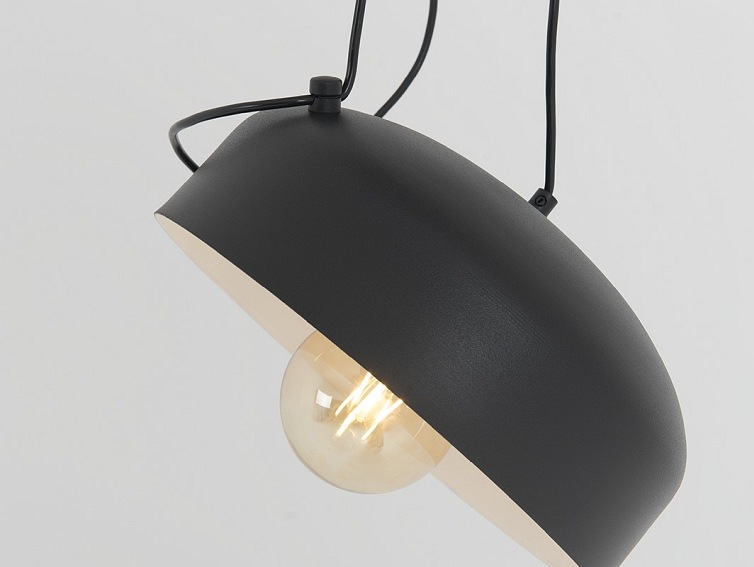 Lampa wisząca POPO FLAT L 1 – czarny