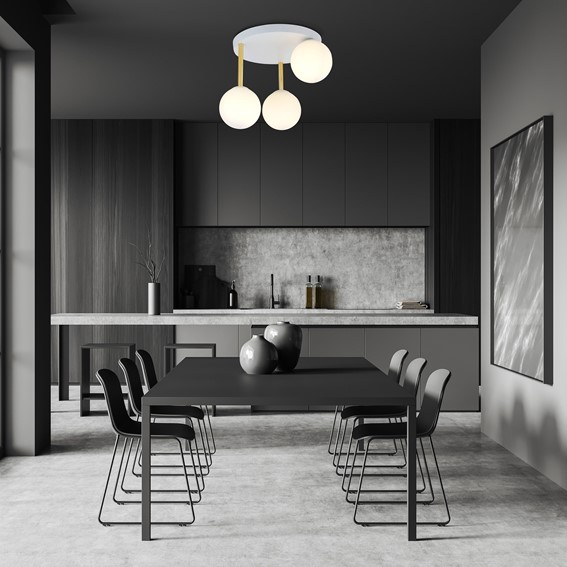 Lampa Sufitowa DOLCE 3 Biały/Opal