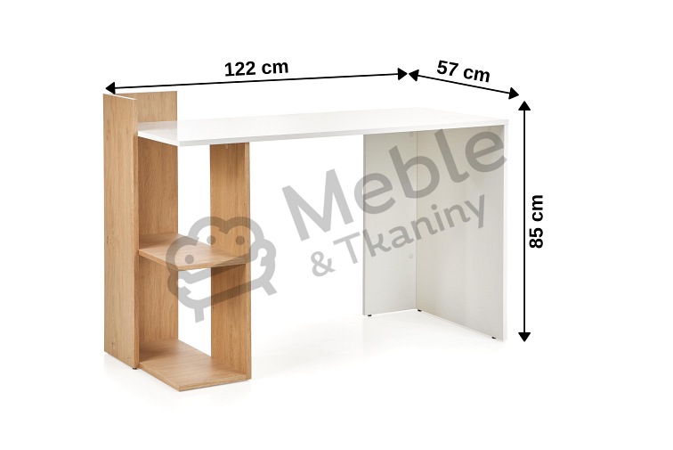 Biurko FINO Dąb Złoty/Biały