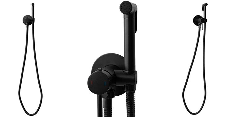 Bateria Bidetowa LUNGO LOOP Czarny