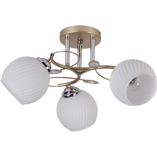 Żyrandol GOLDIO 3 Biały/Złoty