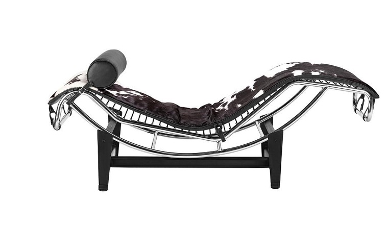 Leżanka DIVANO PONY Brązowo Biała Skóra Naturalna