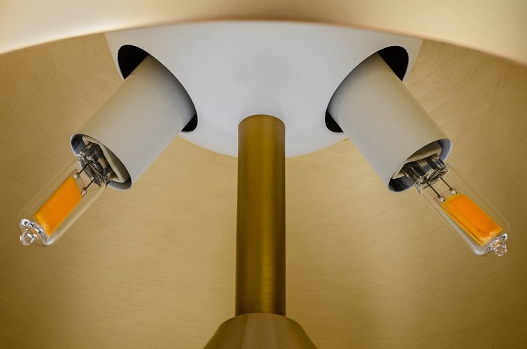 Lampa Biurkowa Fungo 25x25x35 Złoty