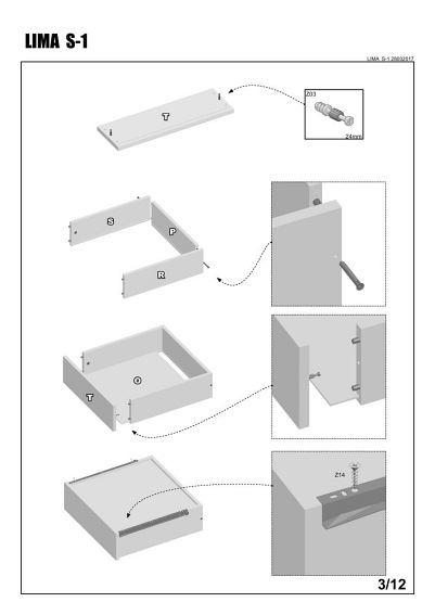 LIMA S-1 szafa biały