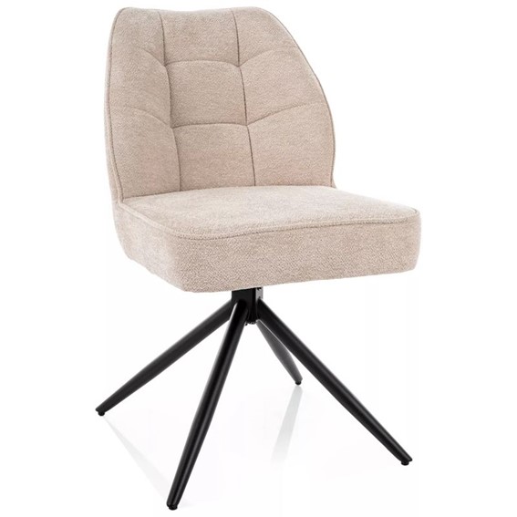 Krzesło JOHN Raven Beż/Czarny Mat