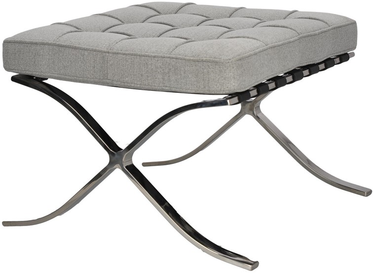 Podnóżek BA1 Tkanina Jasny Szary