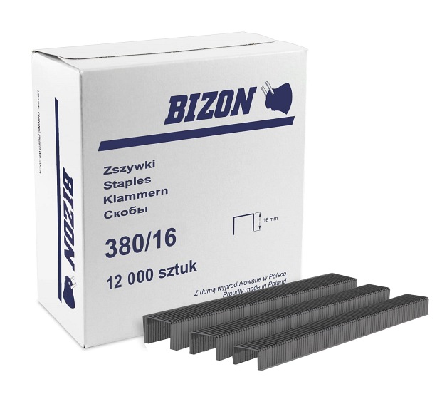 Zszywki Tapicerskie Bizon Czarny 380/16 12000 szt.