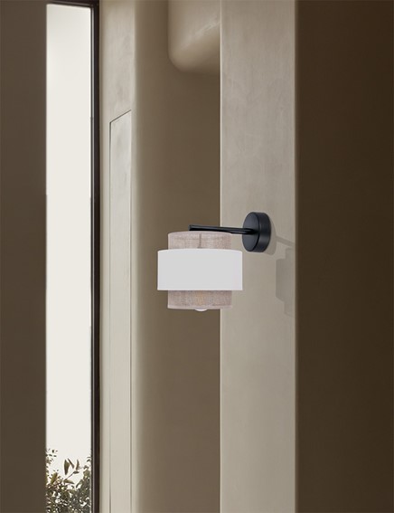 Kinkiet CEZAR K-5274 Biały/Beżowy