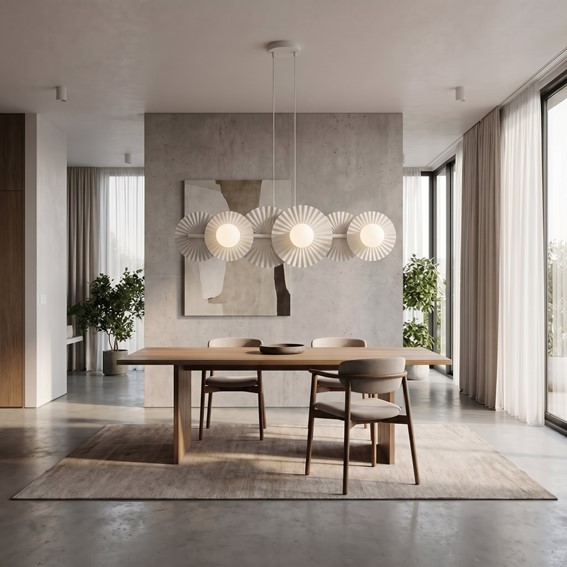 Lampa Wisząca UMBRA 6 Biały/Opal