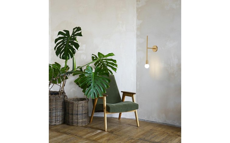 Lampa Ścienna RIVA Złoty