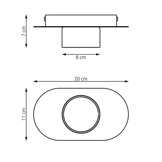 Lampa Sufitowa STILO 1 Czarny