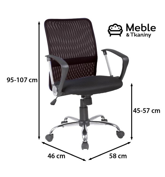 Fotel Obrotowy Q-078 Czarny