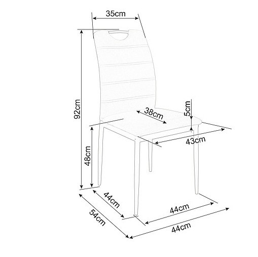 Krzesło RIP Velvet Czarny/Jasny Szary