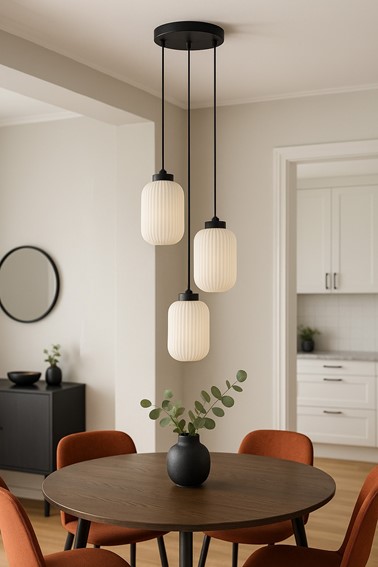 Lampa Wisząca VILAR K-5735 Biały/Czarny