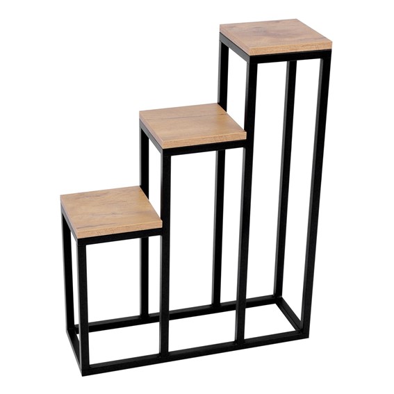 Kwietnik KAJA HOME KS-32 III Czarny/Dąb