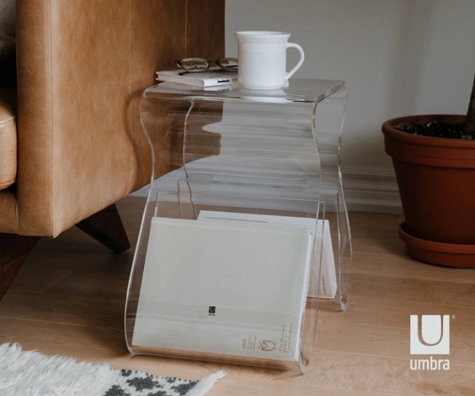 UMBRA stołek MAGINO przezroczysty