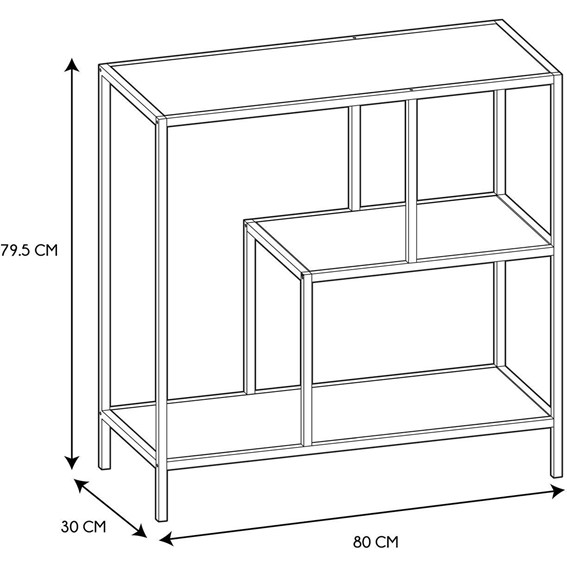 Regał EDISON Czarny M