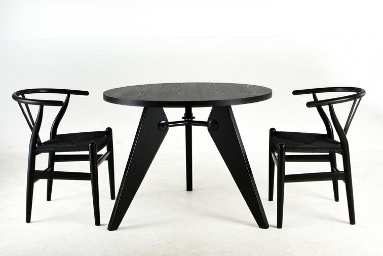 Krzesło WISHBONE Czarne/Czarne