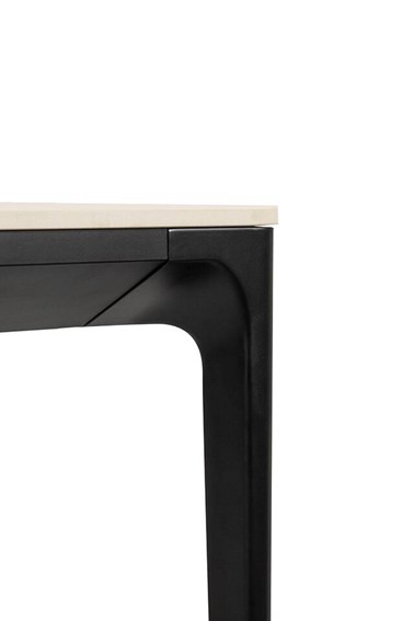 Stół SLIM 200 Biały Marmur/Czarny