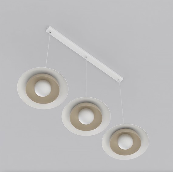 Lampa Wisząca SKIN 3 Beżowy/Biały