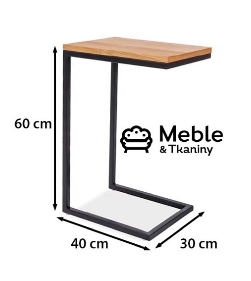 Ława LARGO C Czarny/Dąb