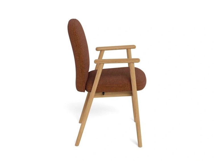 Krzesło CALVIN Terracotta/Dąb Bielony