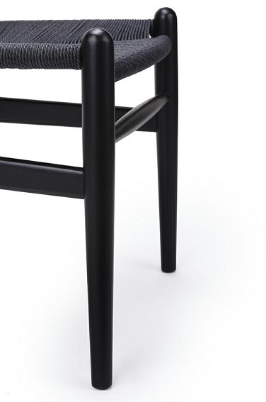 Krzesło WISHBONE Czarne/Czarne