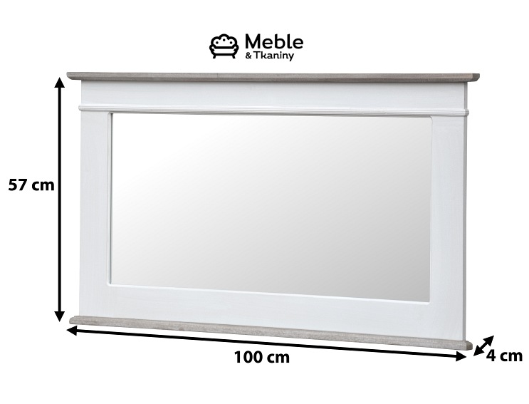 Lustro Rimini 054 4x100x57 Kremowy