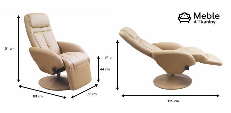 Fotel Recliner OPTIMA Beżowy