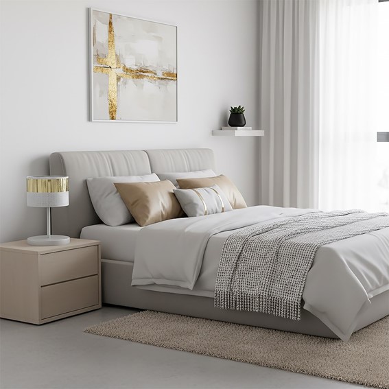 Lampa Biurkowa LUX LN1 Biały/Złoty