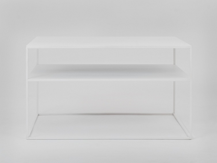 Stół Kawowy Tensio 2 Floor Metal 80x80 Biały