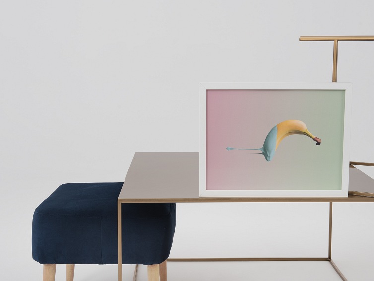 Stół Kawowy Tensio Metal 80x80 Złoty