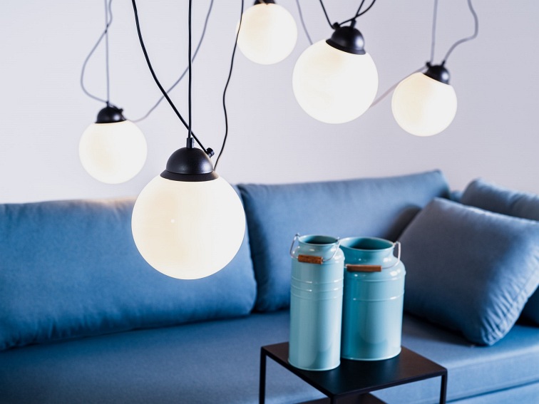 Lampa Wisząca Glass M 5 20 Czarny