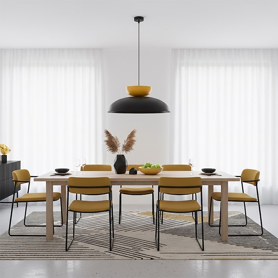 Lampa Wisząca MEGA 1 Czarny/Pomarańczowy