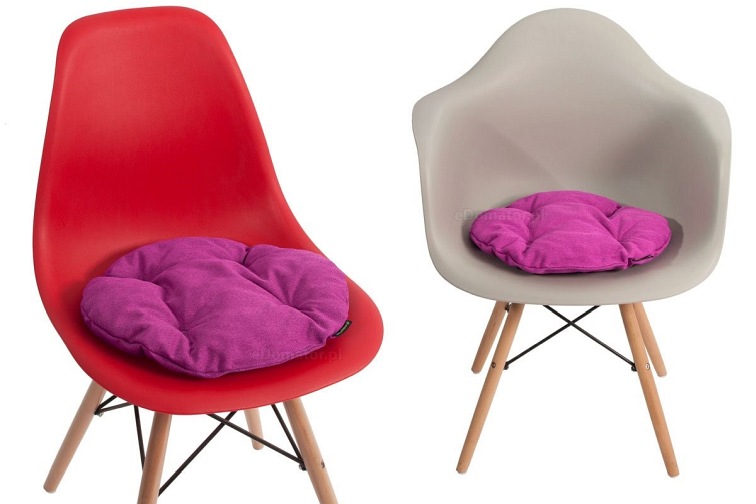 Okrągła Poduszka na Krzesło Ofelia 36cm Fuksja