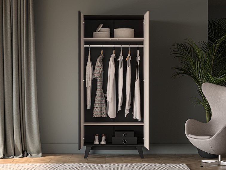 Szafa FRESHION 01 Cashmere/Czarny