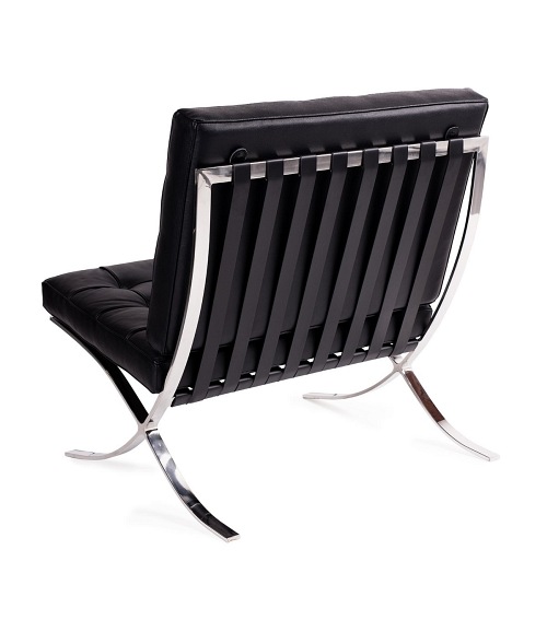 Fotel BARCELON Czarny Skóra Naturalna