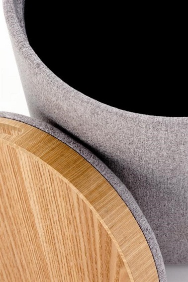 Zestaw 2 Puf Aviko 38x45 /35x39 Popiel