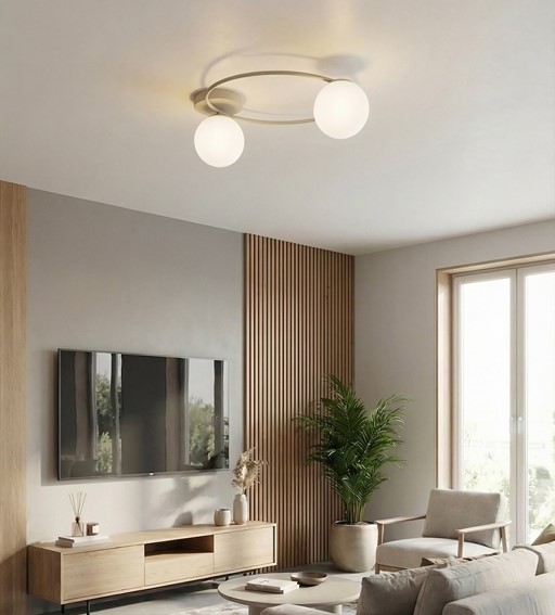 Lampa Sufitowa SOPRA 2 Beżowy/Biały