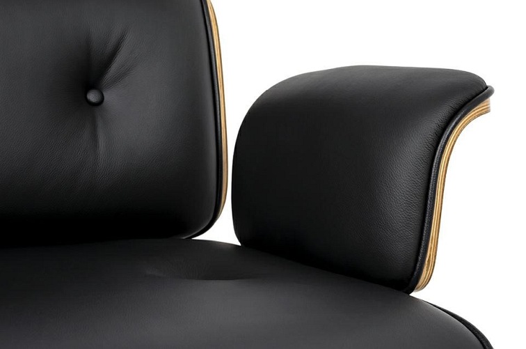 Fotel biurowy LOUNGE BUSINESS Czarny Skóra Naturalna Sklejka Rózana