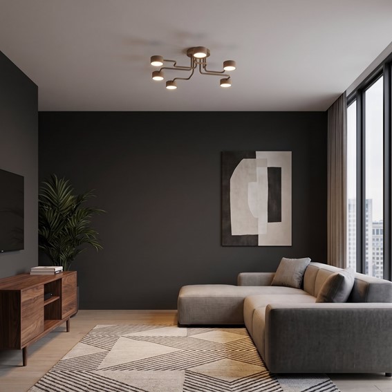 Lampa Sufitowa KURAGE 6 Beżowy