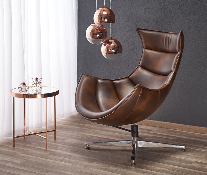 Fotel Wypoczynkowy LUXOR Ciemny Brązowy