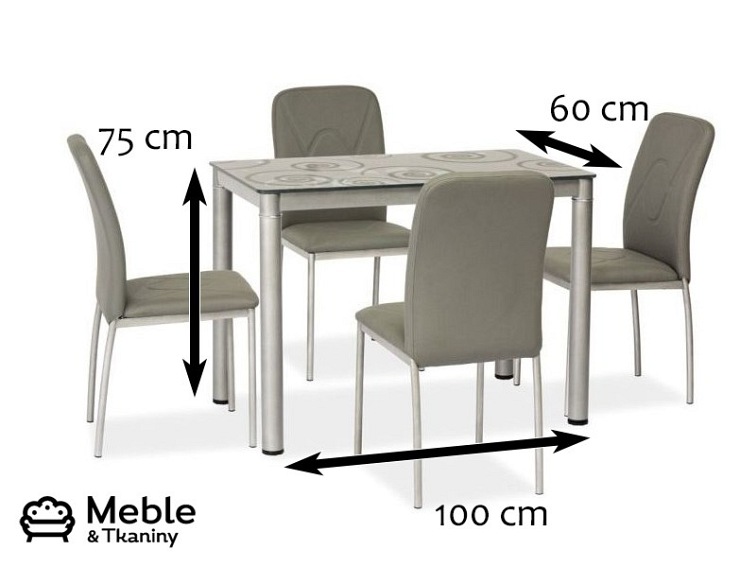 Stół DAMAR 100x60 Szary