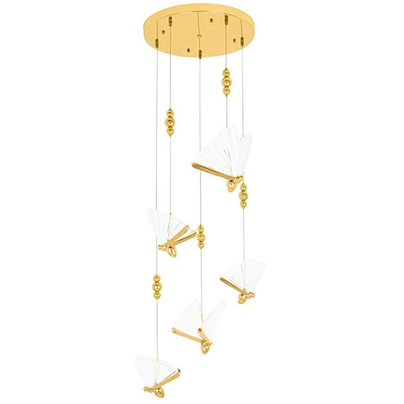 Lampa Wisząca BUTTERFLY DISC 5 Złota