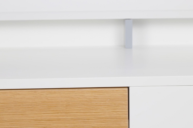 Biurko Skans 55x120x84 Biały/Dąb