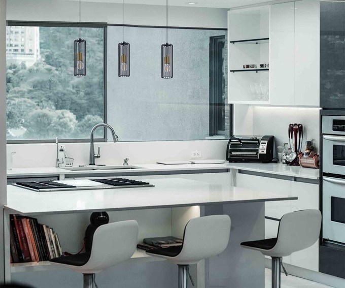 Lampa Wisząca GABIA K-4936 Czarny/Złoty